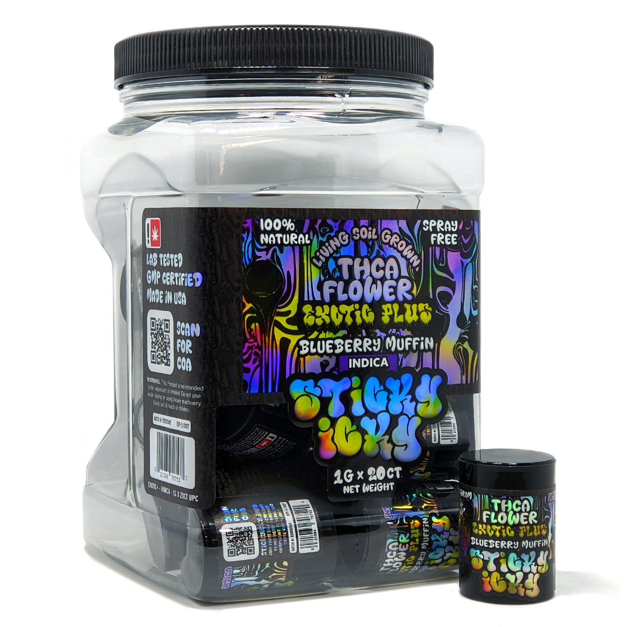 Sticky Icky - THCA Flower 1g - Jar of 20 Sticky Icky - THCA Flower 1g - Jar of 20